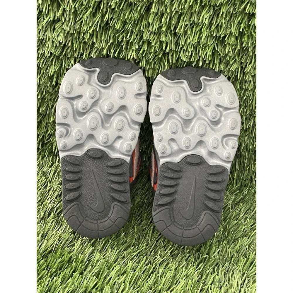 Nike‎ Air Max 270 Baby Toddler 3C React Gray Orange Shoes CD2654-006